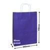 A4 Purple Paper Carry Bags 260x350mm (Qty:250)