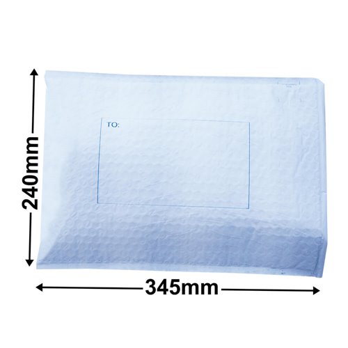 Plastic Mailers - 240 x 345 Bubblewrap inside - dimensions