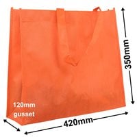 Orange Reusable Non Woven Polypropylene fabric bag