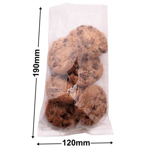 Cellophane Bags 120x190mm (Qty:1000) - dimensions