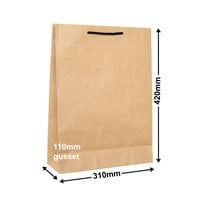 Deluxe Brown Paper Bags 310x420mm (Qty:250)