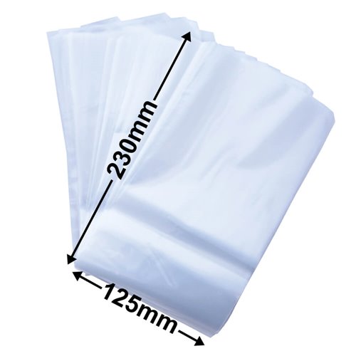 Poly Bags 125x230mm 35µm (Qty:1000) - dimensions