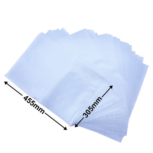Heavy Duty Poly Bags 305x455mm 100µm (Qty:100) - dimensions