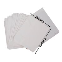 Flat White Glossy Paper Bag Size 1 - 165 x 180