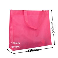 Pink Reusable Non Woven Polypropylene fabric bag