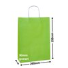 Paper Carry Bag Lime 260x350+90