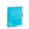 Paper Carry Bag Aqua Blue 260 x 350 + 90