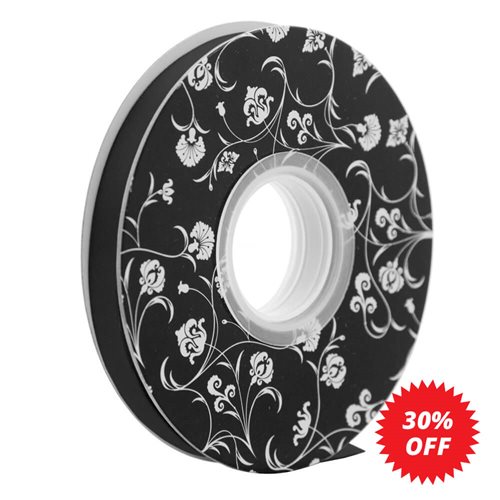 Double sided Satin Ribbon  Black 10mm wide x 30m per roll - dimensions