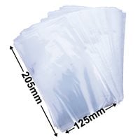Plastic poly bag clear 125 x 205