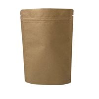 Stand-Up Resealable Kraft Paper Pouch Bags 230x160mm (Qty:100)