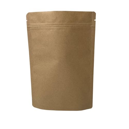 Stand-Up Resealable Kraft Paper Pouch Bags 230x160mm (Qty:100) - dimensions