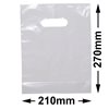 Small Clear Plastic Carry Bags 210x270mm (Qty:100)