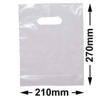 Small Clear Plastic Carry Bags 210x270mm (Qty:100)