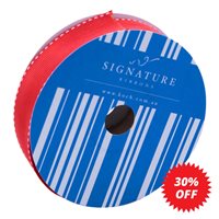 Grosgrain Red Ribbon with white stitching