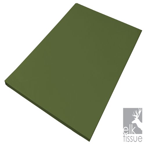 Moss Green Tissue Paper Sheets 500x750mm 17GSM (Qty:500) - dimensions