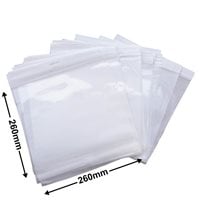 Hangsell Bags with White Headers 260x260mm 35µm (Qty:100)