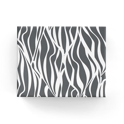Charcoal Wave Wrapping Paper Roll - dimensions