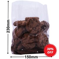 Cellophane Bags 150x230mm + 50mm Side Gusset (Qty:1000)