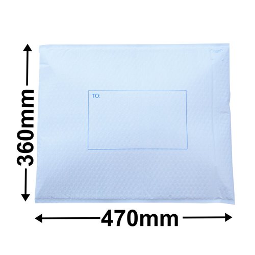 Maxi Plastic Bubblewrap Mailers 360x470mm (Qty:75) - dimensions