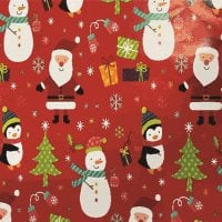 Red Christmas Santa Wrapping Paper Roll