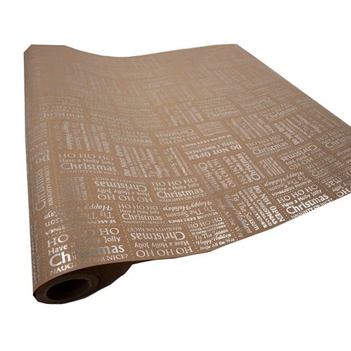 Silver Christmas Wrapping Paper - dimensions