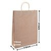 A3 Brown Paper Carry Bags 310x420mm (Qty:50)