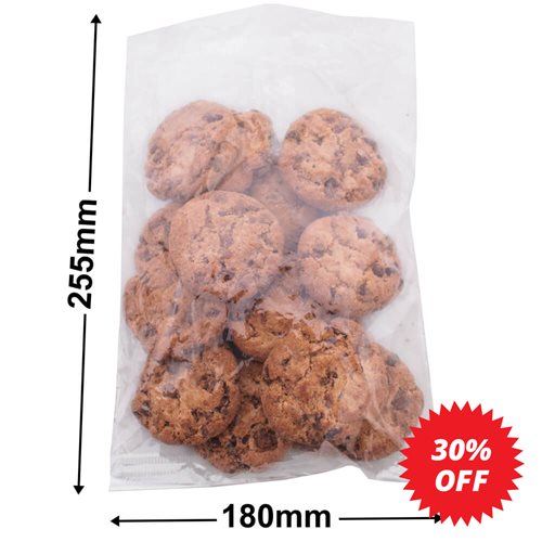 Cellophane Bags 180x255mm (Qty:1000) - dimensions