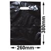 Medium Plastic Carry Bag Black + gusset