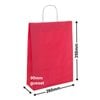 A4 Red Paper Carry Bags 260x350mm (Qty:250)