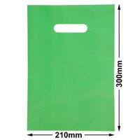 Small Plastic Carry Bag Lime 210 x 300