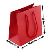 Red Extra Small Matte 165 x 165. Pack of 50