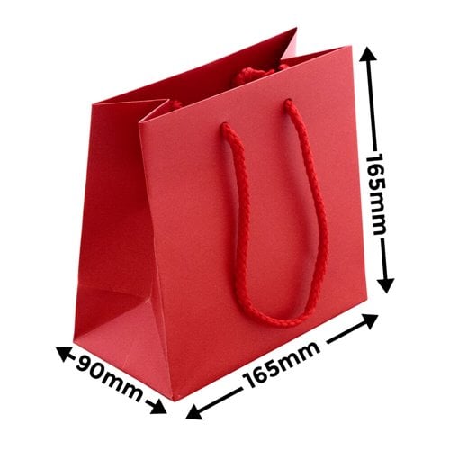 Red Extra Small Matte 165 x 165. Pack of 50 - dimensions