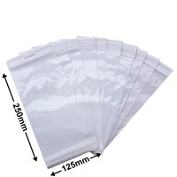 Hangsell Bags with White Headers 250x125mm 35µm (Qty:100)