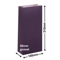 Paper Gift Bags Purple 100x210+50 - no handles