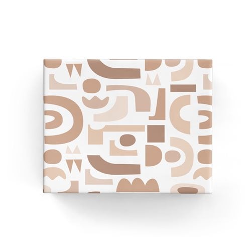 Abstract Brown Pattern Wrapping Paper Roll - dimensions