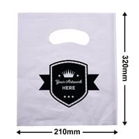 Small White Plastic Carry Bag