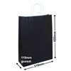 A3 Black Paper Carry Bags 310x420mm (Qty:50)