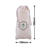 Printed Baby Calico Drawstring Bag 2 Colours 1 Side
