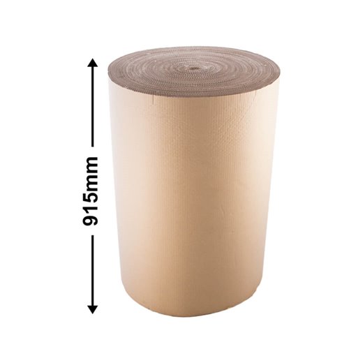 Corrugated Cardboard Roll - 915mm x 75m (3 ft) - dimensions