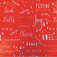 Red Christmas Joy Wrapping Paper Roll