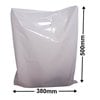 Large White Plastic Carry Bags 380x500mm (Qty:100)
