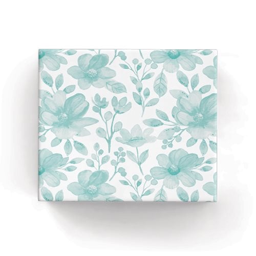 Floral Green Wrapping Paper Roll - dimensions
