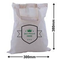 Custom Printed Calico Bags with Two Handles 2 Colours 1 Side 380x300mm