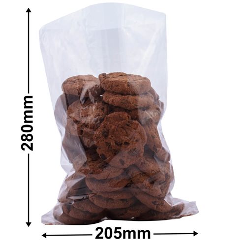 Cellophane Bags 205x280mm (Qty:1000) - dimensions