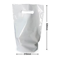 Small Plastic Carry Bag White 210 x 320 + BG 70
