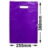 Medium Plastic Carry Bag Purple 255 x 380