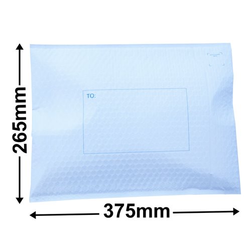 Maxi Plastic Bubblewrap Mailers 265x375mm (Qty:100) - dimensions