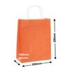 A5 Orange Paper Carry Bags 200x290mm (Qty:50)