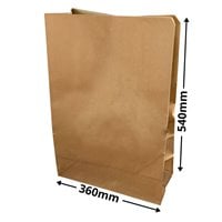 Brown Paper Grocery Bags Size 25 540X360+165