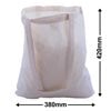 Two Long Handle Calico Bags 420x380mm | Natural Calico (Qty:50)